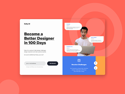 Redesign Daily UI Landing Page/100 100 daily daily 100 challenge dailyui 100 dailyuichallenge designoftheday homepage landing page redesign ui uidesign ux ui