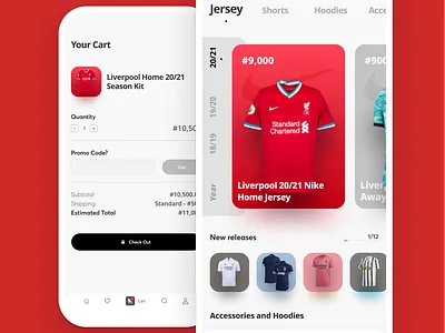 Jersey Ordering App app application branding design dribble e commerce figma illustration jersey kit mobile shopping ux