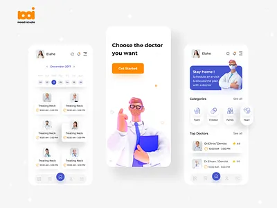 Online Doctor Reservation adobe xd app app ui creative design doctor doctor app doctors health illustration minimalism ui ui app design uidesign uiux userinterface