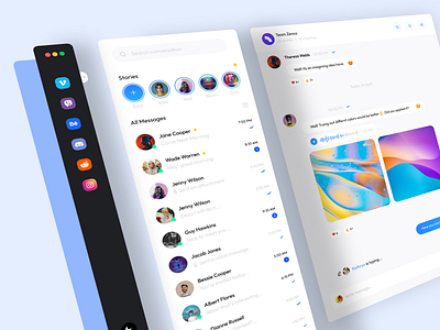 Chatting Dashboard Design chat file chatting chatting app creative goals dashboard dotpixel agency envision illustration landing page message messaging app messenger app minimal mobile design saas text app upload video voice web design