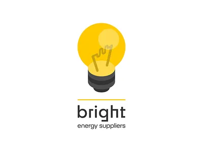 bright - energy suppliers branding bulb bulb logo design electricity logo flat icon icons isometric isometric design logo logo design logo designer logo maker logodesign