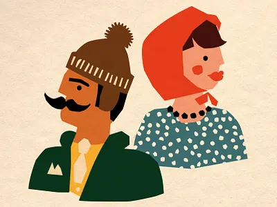 Madeira Early Events character design editorial illustration events handmade illustration people red vector