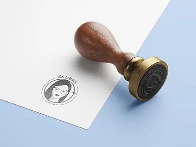 EX LIBRIS | Laura Innaro 3d adobe adobe illustrator adobe photoshop ex libris flat illustration mark minimal mockup paper sign typogaphy typography vector