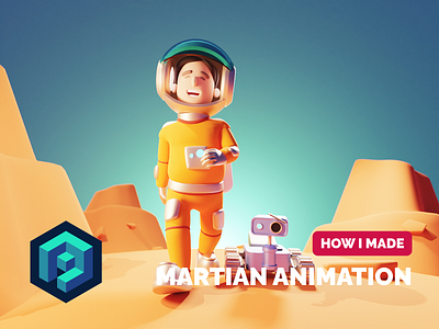 Martian Animation Tutorial 3d animation astronaut blender character character design illustration mars render space tutorial walk