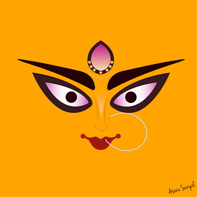 maa durga atanu bengali durga festival flat goddess india lord maa sanyal yellow