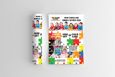 Building Blocks Learning Academy Flyer ai branding design flyer flyer design flyer designs flyer template graphic design illustration illustrator vector