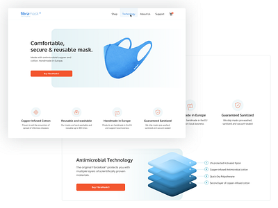 Redesign Mask-shop banner cta design digital ecommerce landing page typography ui ux web