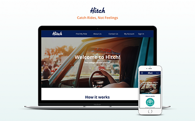 Hitch hitchhiking retro ui ux