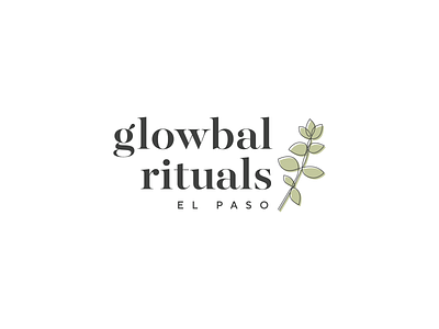 Glowbal Rituals brand identity branding design logomark logotype organic