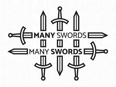 MANY SWORDS design logo medieval medieval design swords