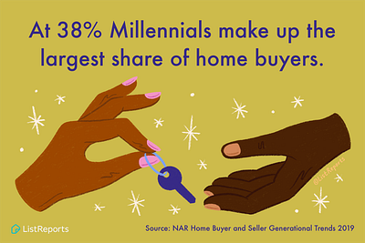 Millennials hands handset home home buyer home page house illustration keys millennials real estate