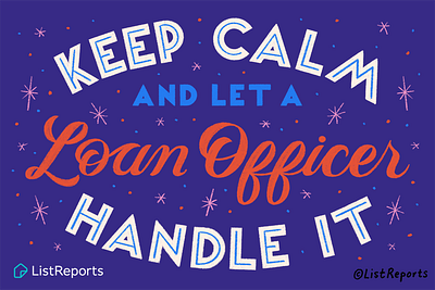 keep calm cursive design hand lettering keep clam lettering loan loan officer loans type typography