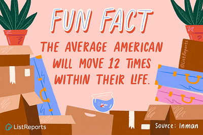 Fun Fact cardboard box fact fish bowl fun luggage moving moving boxes packing suitcase tape vase