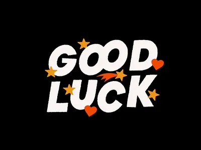 Good Luck design good luck goodluck hand drawn illustration ipad lettering lucky new year procreate texture type