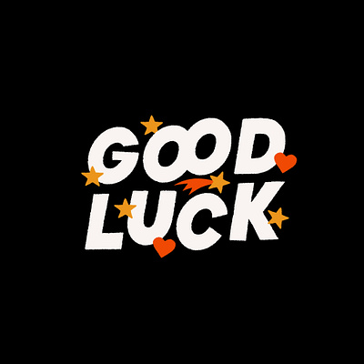 Good Luck design good luck goodluck hand drawn illustration ipad lettering lucky new year procreate texture type