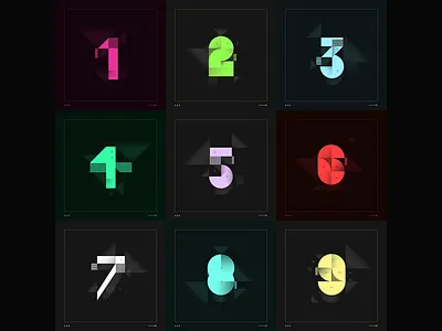 Numbers design icon illustration numbers typography vector