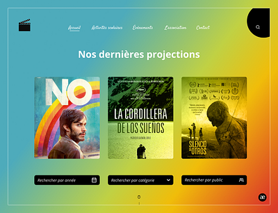 Redesign | movie association homepage colorful colors design figma gradient graphic design homepage layout minimal movie redesign ui ui design ui ux ux web web design webdesign website website design