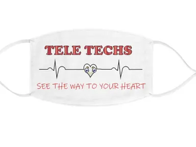 TELE Tech mask design ecg ekg sample technician telemetry