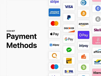 Payment Methods - Figma Community File card checkout creditcard ecommerce figma figmadesign freebie icon set icons payment ui ux