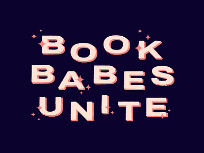 Book Babes Unite babe blue bold book design feminism illustration knowledge learn learning pink read reading reading app smart texture thriller typography vector