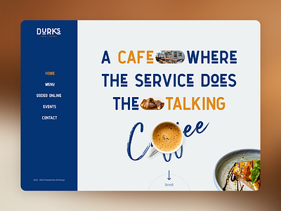 Coffee Place for AMG branding coffee illustration landing page side menu ui ui design