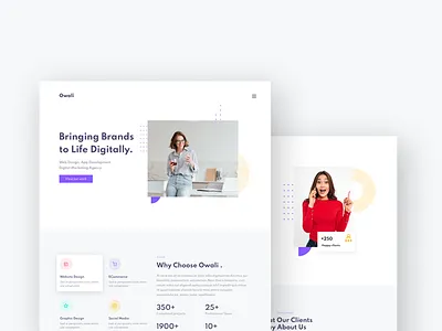 Owali - Creative Agency about aboutus agency agency branding agency website blog bootstrap contact creative creative agency creative design design portfolio services web web page design webdesign website website design