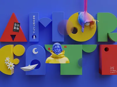 Amor Fati blender colors illustration love personal portrait typogaphy