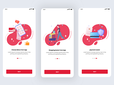 Onboarding Grocery App - Free UI KIT freebies grocery grocery app illustration onboarding onboarding ui ui ui design uiux ux