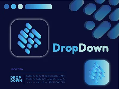 DropDown logo | Concept logo design app brand identity branding branding design d logo design down logo drop logo gradient logo graphic design illustration illustrator logo logo design logo designer professional logo designer typography vector