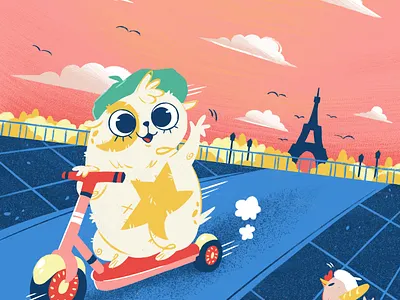 See you later mes amis! characterdesign childrens book childrens book illustrations childrens illustration illustration illustrator paris photoshop project tour eiffel
