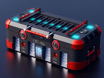 Sci fi Box "DeadBox" 3dmodeling blender hardsurface sci fi sci fi box