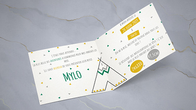 Milo - Faire-part de naissance design graphic design illustration illustrator print vector