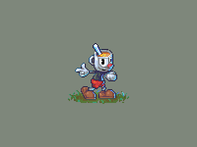 Mug character cuphead dailychallenge fanart game ipad mug mugs pixel pixelart pixelstudio pixilart