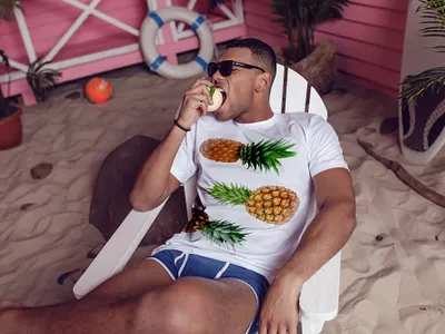 Design de vêtements - Ananas Boy branding design fashion graphic design illustration illustrator vector