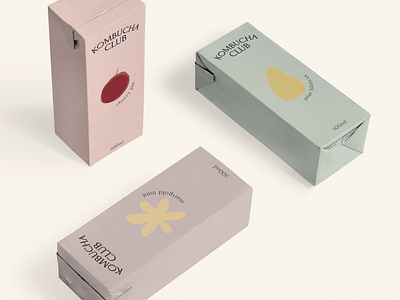 Kombucha Club illustration logo packaging