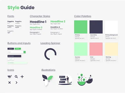 Essence Style Guide app design ui ux web website