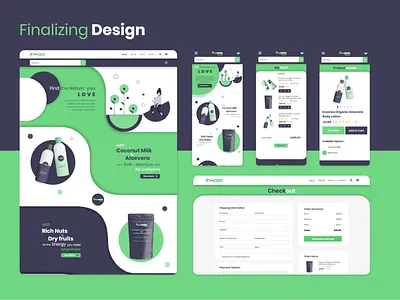 Essence Natural UI Design app branding design ui ux web website