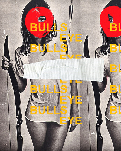 Bullseye collage graphic design illustration
