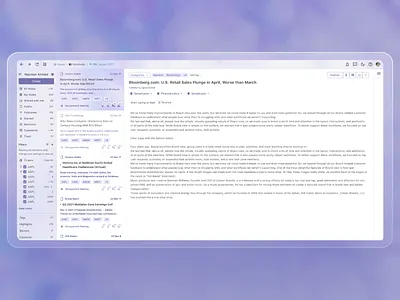 Sentieo Notes animation bloomberg design design system enterprise evernote figma financial hedge investment note notes notion research stock exchange terminal ticker ui ux web