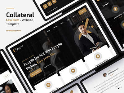 Collateral - Law Firm Website Template attorney business consulting corporate law law firm lawyert legal template webdesig webflow website