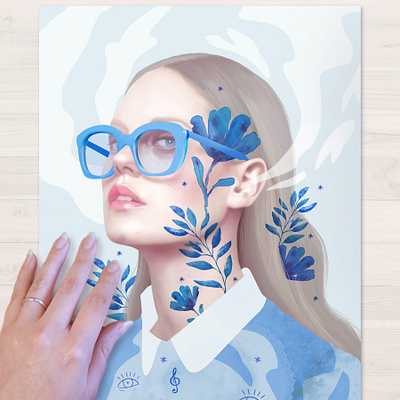 Creative Girl editorial editorial design editorial layout female character flower illustration illustration magical girl mother nature surrealistic