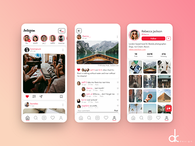 Instagram Redesign dcdesign design instagram mobile mobile app ui uidesign ux