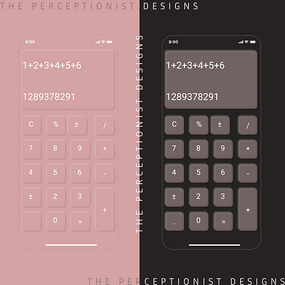 Daily UI - Calculator aesthetic branding calculator daily ui dailyuichallenge design illustration minimalism minimalistic neumorphic design pink typography
