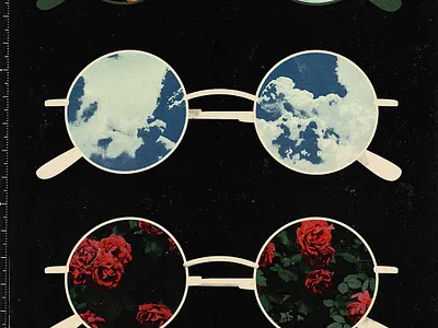 eyeglasses 🦅 clouds collage eyeglasses glasses roses threshold vintage