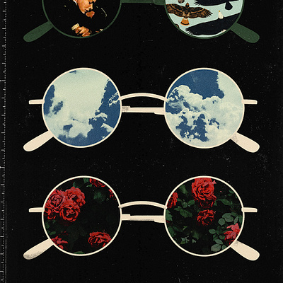 eyeglasses 🦅 clouds collage eyeglasses glasses roses threshold vintage