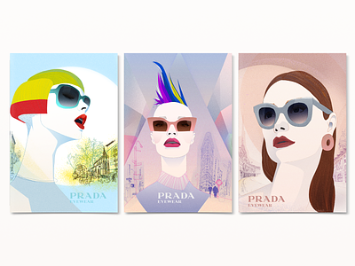 Brand campaign illustrations advertising branding design digital glasses illustrations