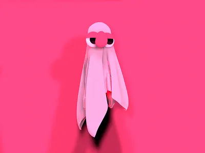 Ghost abstract character flat gradient illustration illustrator minimal