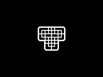 Tetris app black and white branding design graphic design illustration illustrator logo minimalist logo tetris vector