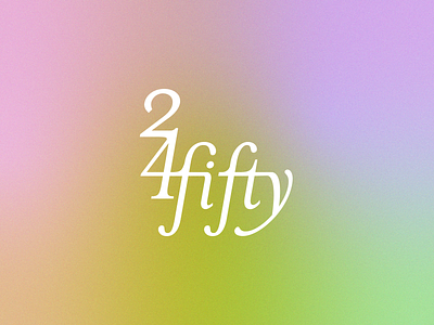 24 Fifty branding custom type design logo logomark logotype type design typography wordmark