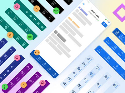 Bottom navigation app design - Material X UI kit min app app bar bottom bottom nav design figma ios material mockup tab templates ui ui kit